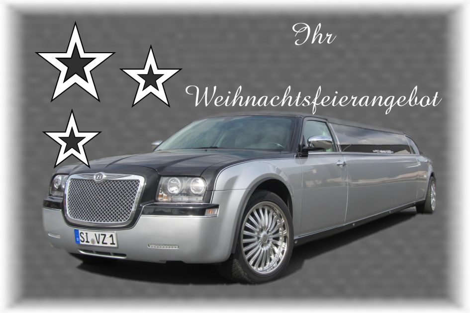 Chrysler Stretchlimousine zum Weihnachtsmarkt Idee für die Weihnachtsfeier